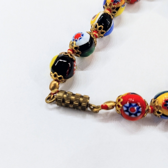Millefiori Beads Necklace Vintage - Picture 5 of 5
